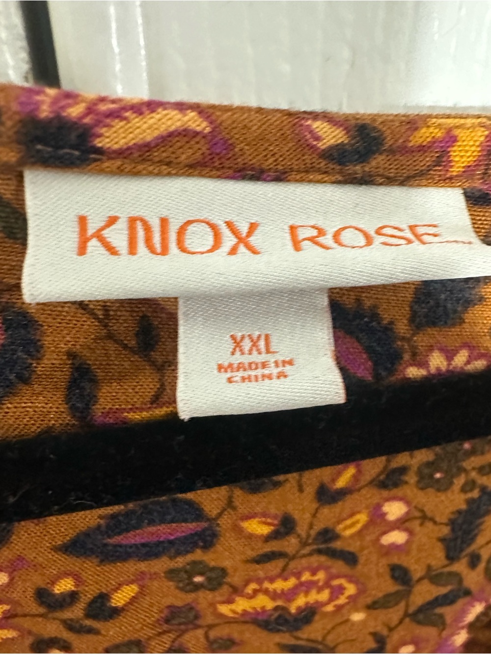Knox Rose XXL Boho Floral Paisley Maxi Dress Long Sleeve Button Front - Picture 9 of 9